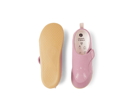 Bobux Indie Bunny Lilas kapcie bawełniane na jeden rzep