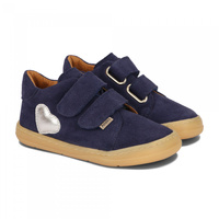 Ameko Dash Hearts Navy półbuty skórzane niskie barefoot