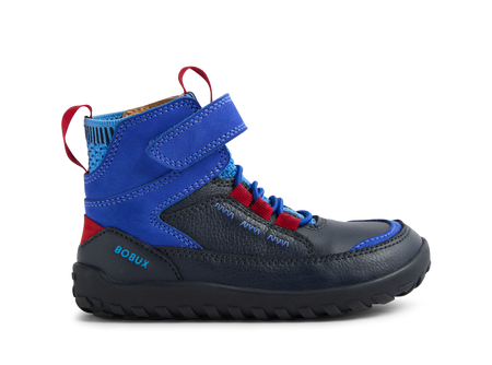 Bobux Alpha Amble Navy skórzane trzewiki za kostkę barefoot
