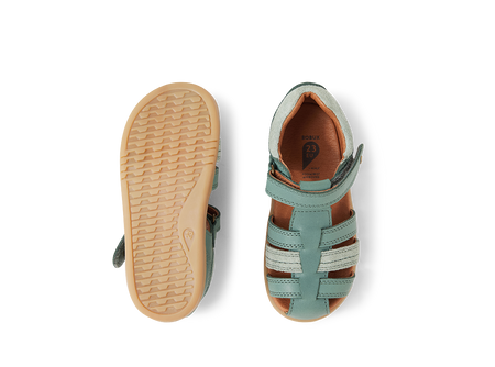 Bobux Roam Iceberg Green sandały dziecięce skórzane