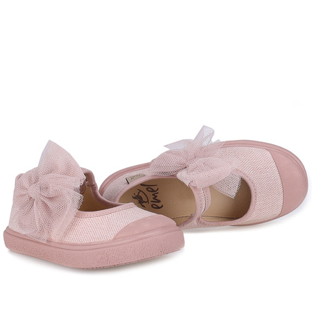 Emel balerinki materiałowe z kokardką