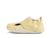 Bobux Breeze Pale banana półbuty skórzane z wycięciami