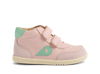 Bobux Champ High Ballet Pink-Hemlock trzewiki skórzane za kostkę