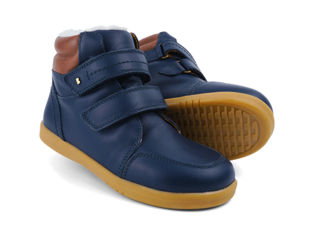 Bobux buty zimowe dziecięce skórzane Timber Arctic Navy (wodoodporne, wełna merynosa)