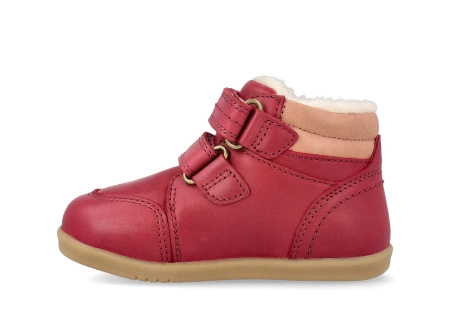 Bobux buty zimowe dziecięce skórzane Timber Arctic Cranberry (wodoodporne, wełna merynosa)