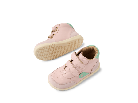 Bobux Champ High Ballet Pink-Hemlock trzewiki skórzane za kostkę