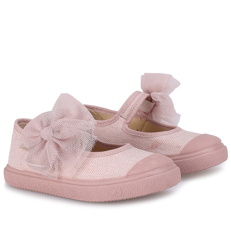 Emel balerinki materiałowe z kokardką