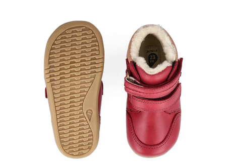 Bobux buty zimowe dziecięce skórzane Timber Arctic Cranberry (wodoodporne, wełna merynosa)