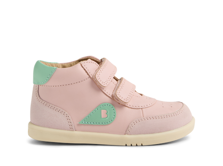 Bobux Champ High Ballet Pink-Hemlock trzewiki skórzane za kostkę