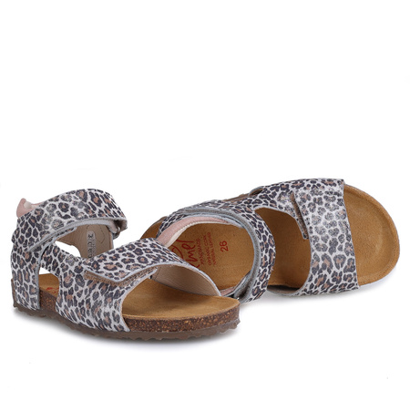 Emel California skórzane sandały dla dzieci na korku fusbet