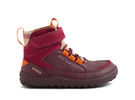 Bobux Alpha Amble Fig skórzane trzewiki za kostkę barefoot