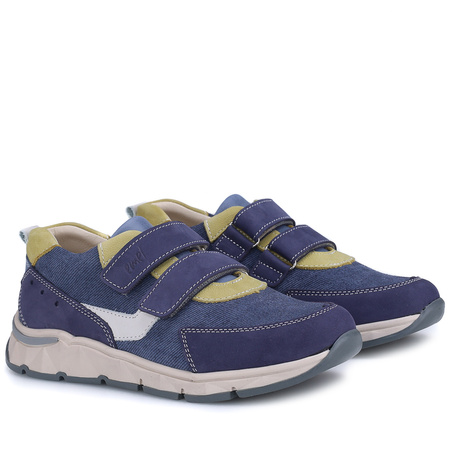 Emel Barcelona sneakersy skórzano materiałowe