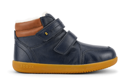 Bobux buty zimowe dziecięce skórzane Timber Arctic Navy (wodoodporne, wełna merynosa)