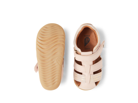 Bobux Roam Cameo Rose sandały dziecięce skórzane