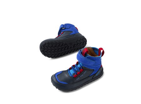 Bobux Alpha Amble Navy skórzane trzewiki za kostkę barefoot
