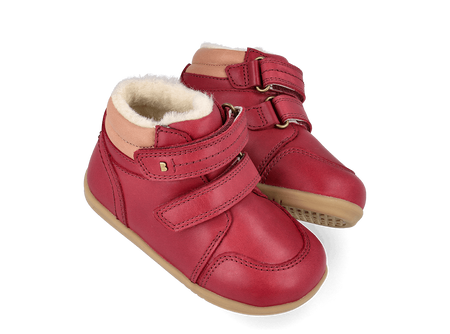 Bobux buty zimowe dziecięce skórzane Timber Arctic Cranberry (wodoodporne, wełna merynosa)