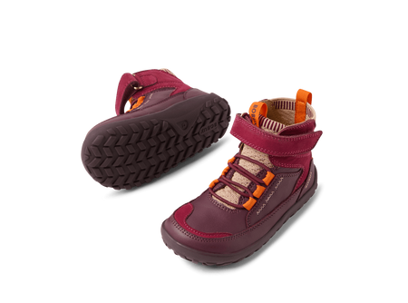 Bobux Alpha Amble Fig skórzane trzewiki za kostkę barefoot
