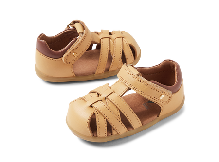 Bobux Cross Jump Oak Buff sandały skórzane