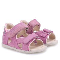 Emel Roczki Acapulco sandały dziecięcej na dwa rzepy ze skóry naturalnej