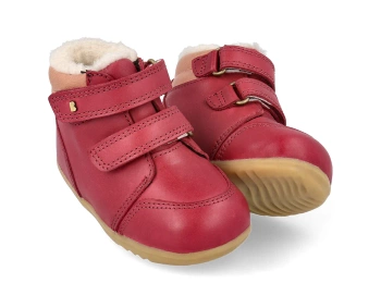 Bobux buty zimowe dziecięce skórzane Timber Arctic Cranberry (wodoodporne, wełna merynosa)