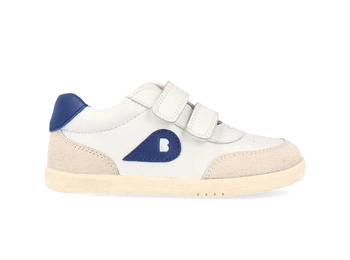 Bobux półbuty dziecięce skórzane Champ Chalk + Gentian Blue