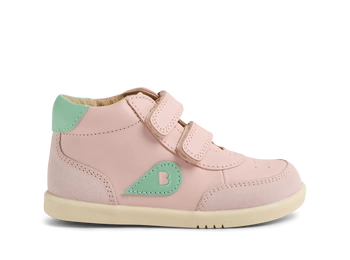 Bobux Champ High Ballet Pink-Hemlock trzewiki skórzane za kostkę